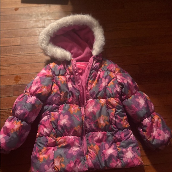 London Fog kids girls snow Winter Jacket fleece lined like new size 6-6X girls - Picture 3 of 7